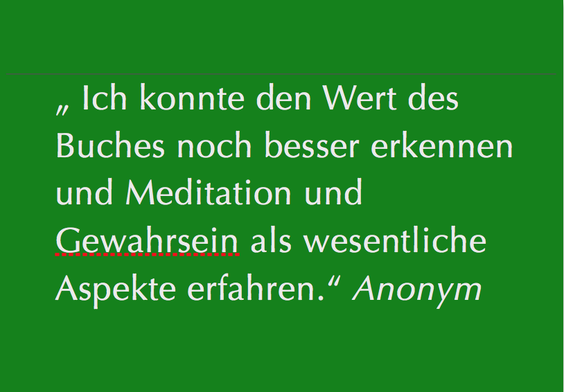 Leben und vom Sterben // Rückmeldungen aus dem Kurs