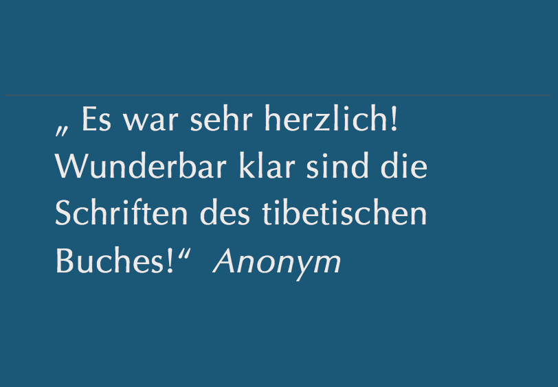 Leben und vom Sterben // Rückmeldungen aus dem Kurs